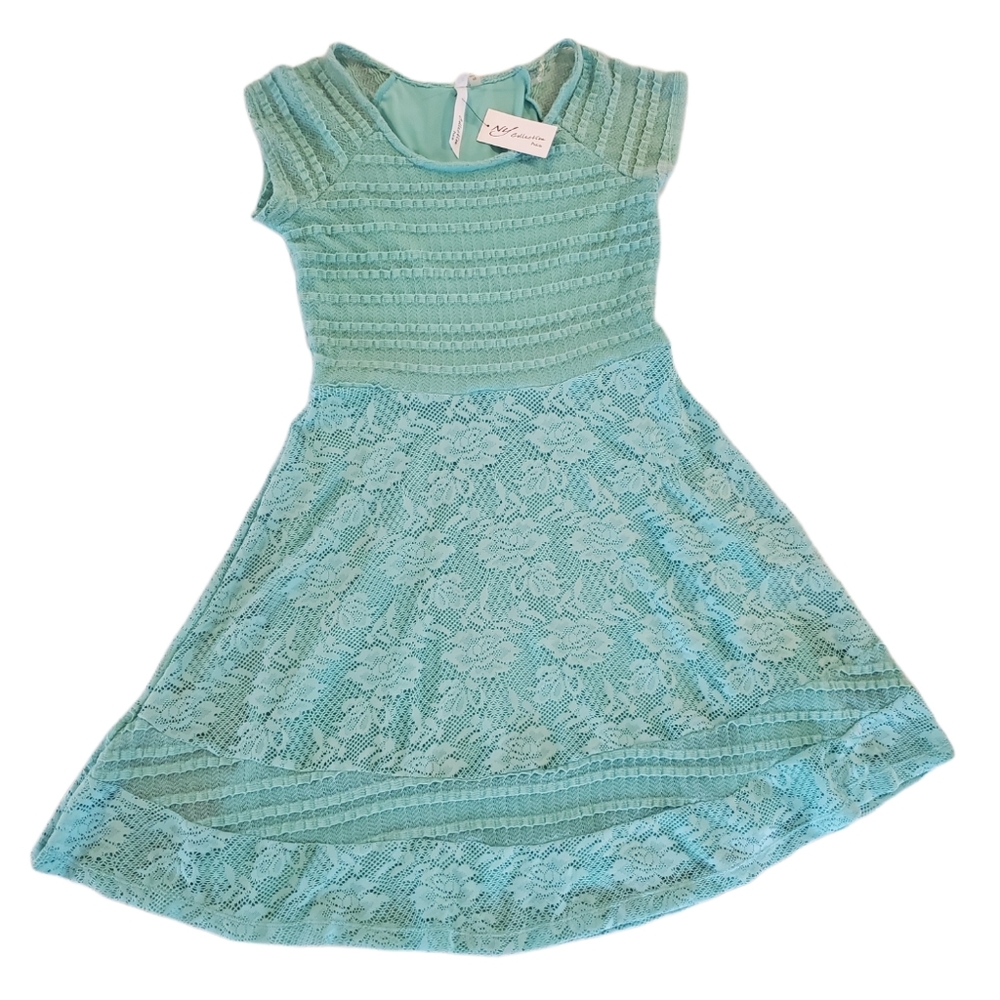 NY Collections Mint Fit & Flare Crochet Dress - Women's Size Petite Small